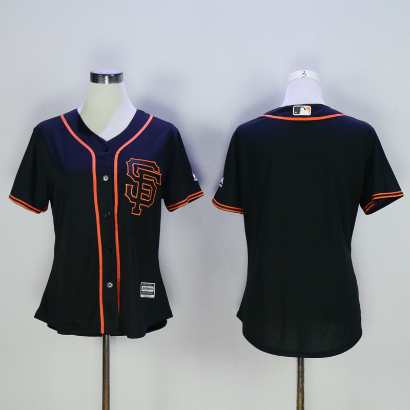 Women San Francisco Giants Blank Black MLB Jerseys